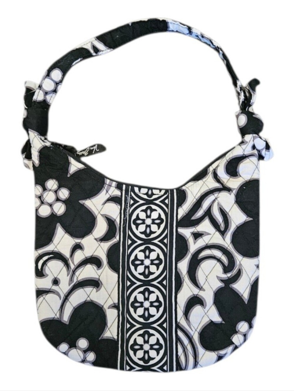 Vintage Vera Bradley Night and Day Retired Floral Pattern Shoulder Bag Tied Knot